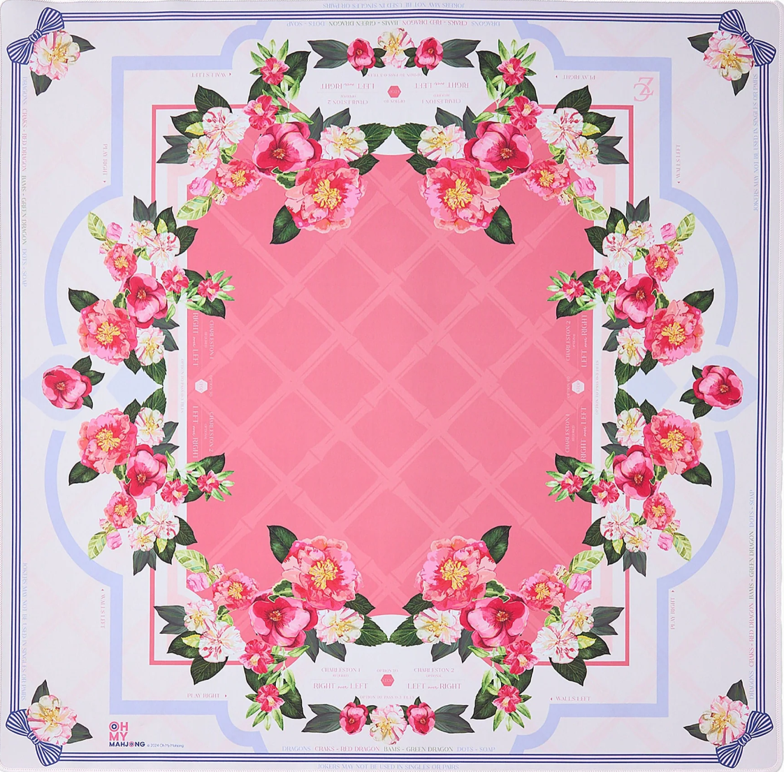 Camellia Mahjong Mat - Oh My Mahjong