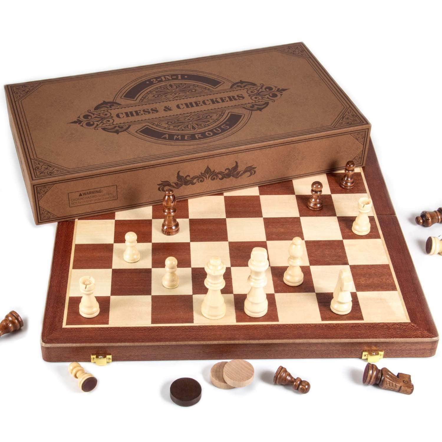 2-in-1 Chess &amp; Checkers